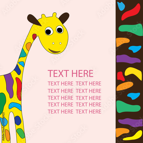 giraffe in vector format very easy to edit