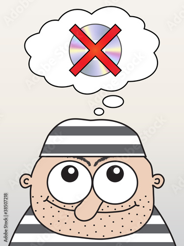 Thinking man about piracy in prison