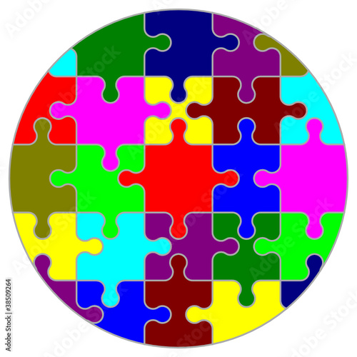 Buntes rundes Puzzle