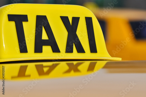 Taxi Cab Close Up