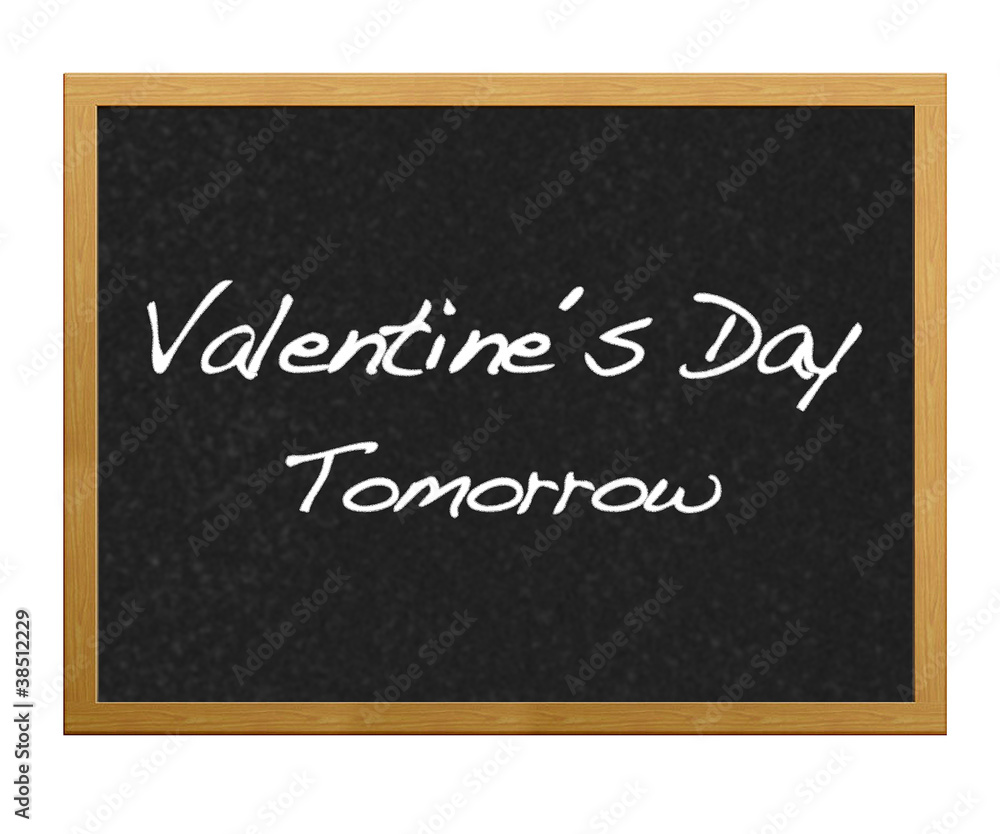 Valentine's message on a blackboard. Valentine's message on a blackboard.