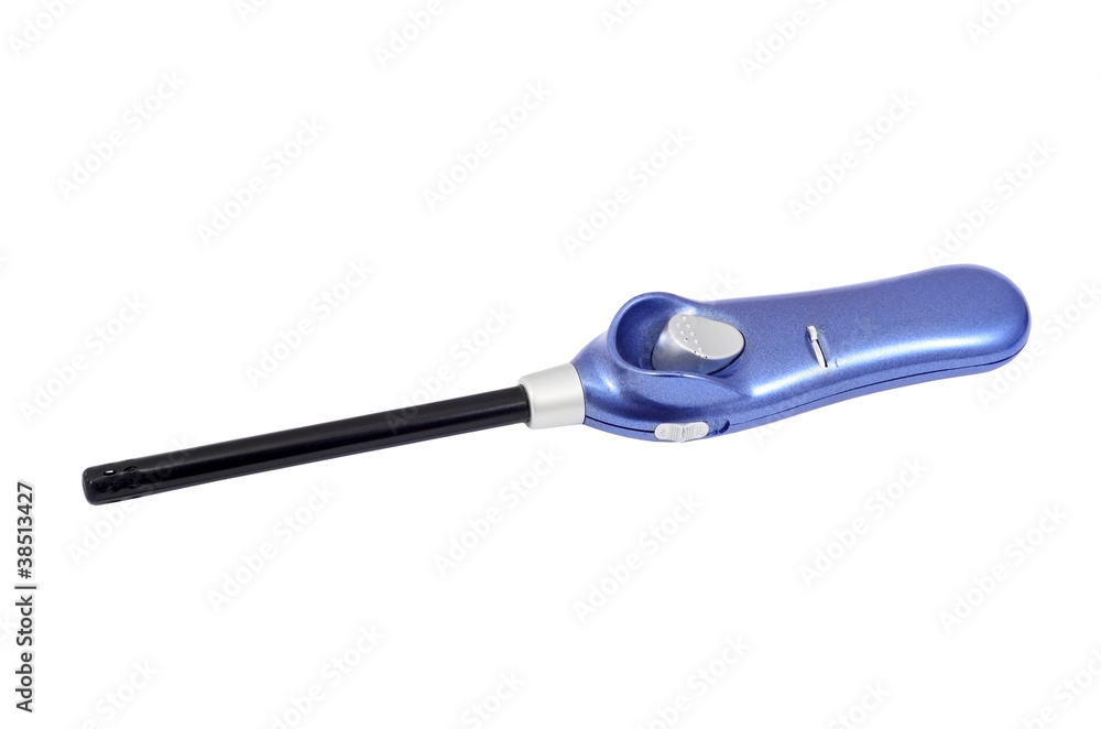 Gas piezoelectric lighter, isolated on white background Gas piezoelectric lighter, isolated on white background