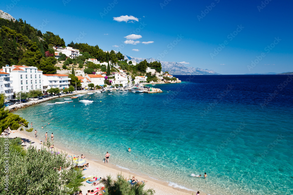 Deep Blue Sea with Transparent Water and Beautiful Beach in Croa