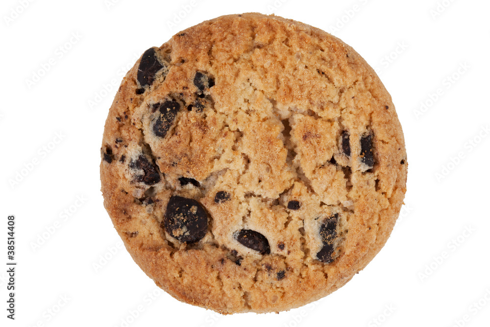 Round shortbread with chocolate Round shortbread with chocolate