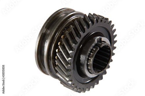 Metallic gear (isolated)