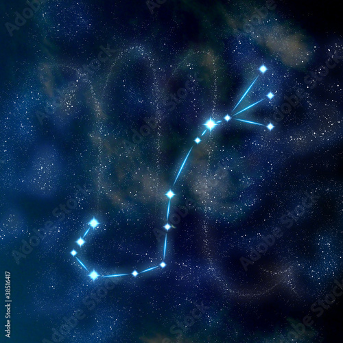 Fototapeta Naklejka Na Ścianę i Meble -  Scorpio constellation and symbol