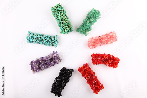 Collection of gemstones bracelets