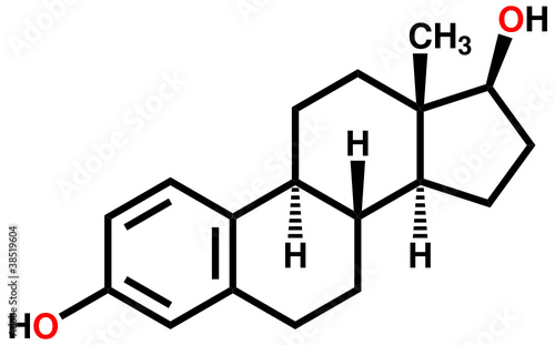 Sex hormone estradiol structural formula