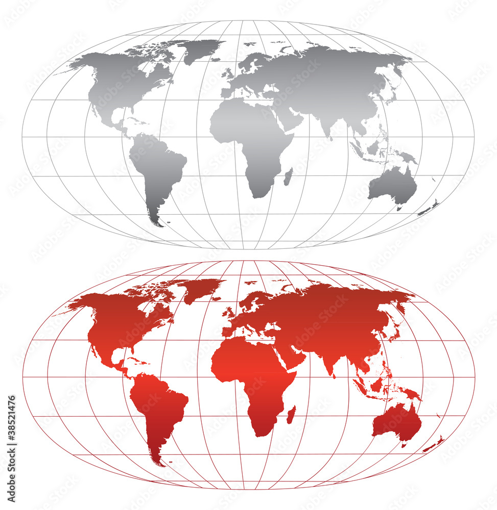 High detailed world map