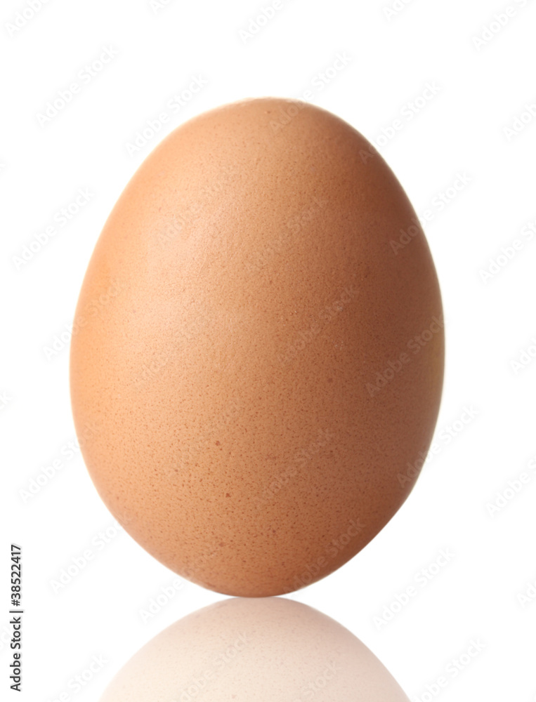 Brown egg isolated on white Brown egg isolated on white
