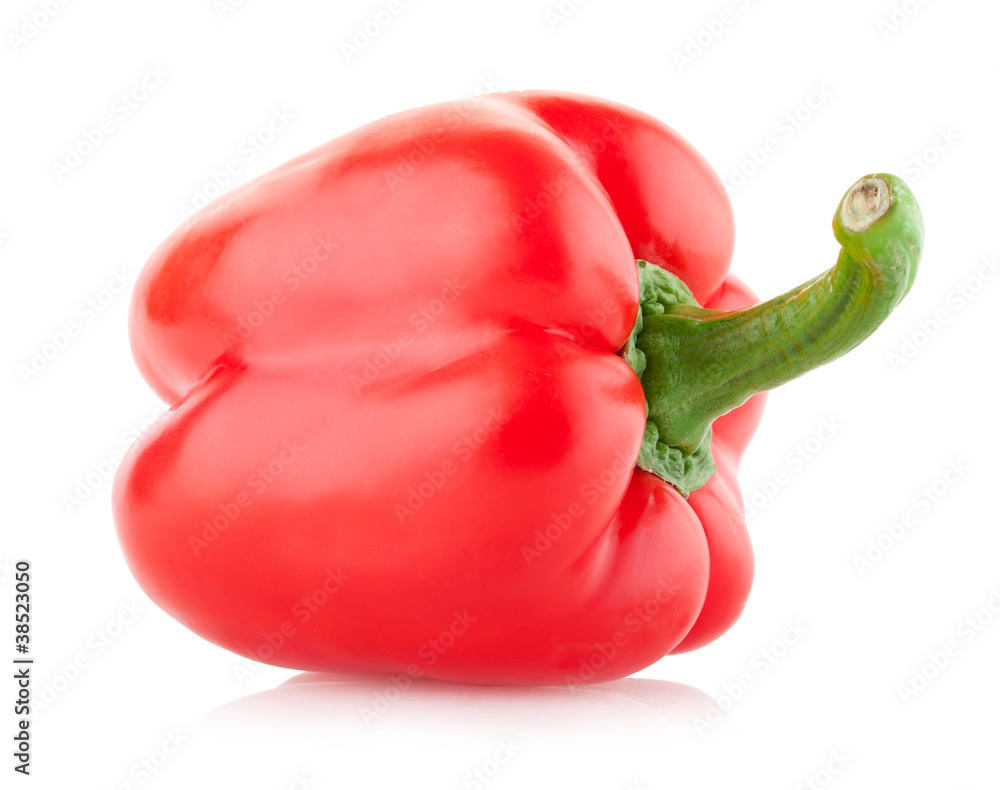 red paprika pepper isolated on white background red paprika pepper isolated on white background