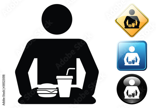 Self-service pictogram and signs