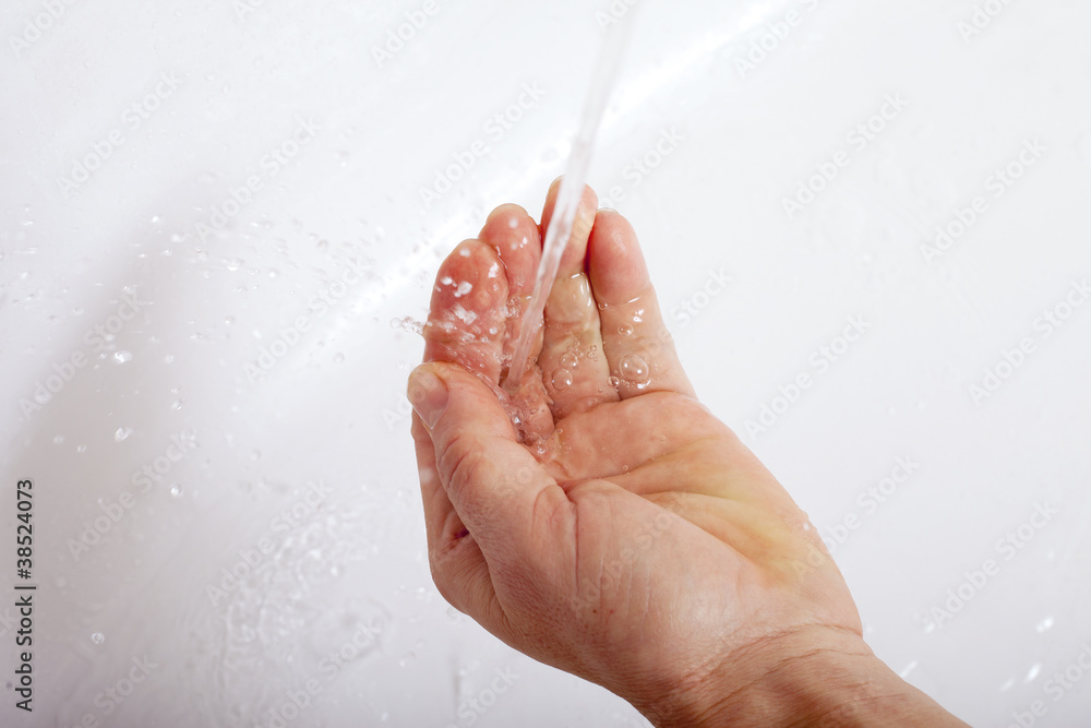 Fototapeta premium Hand and water.