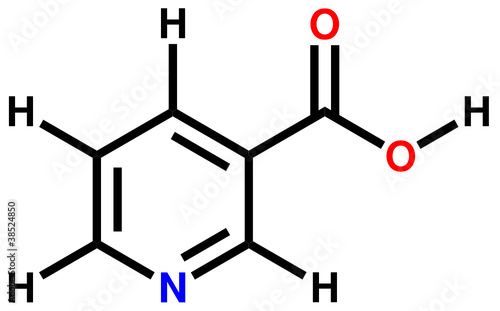 Niacin (vitamin B3 or PP) structural formula