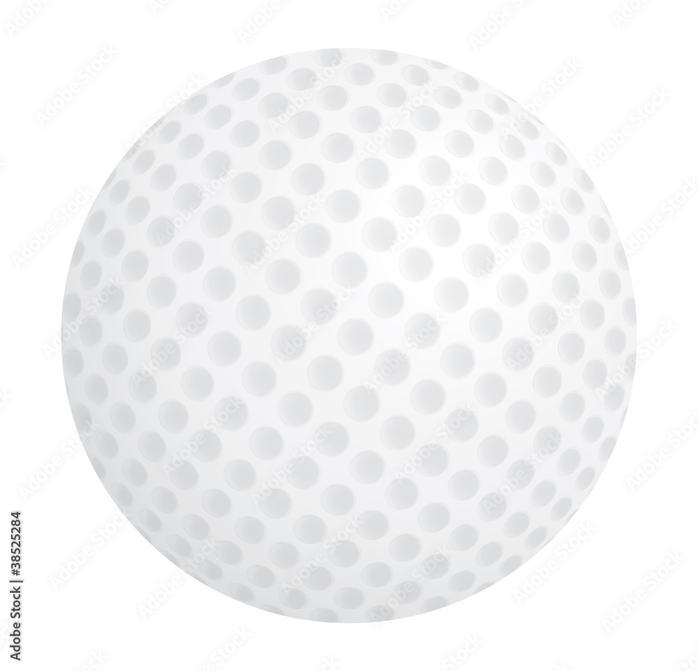 golf ball over white vector illustration golf ball over white vector illustration