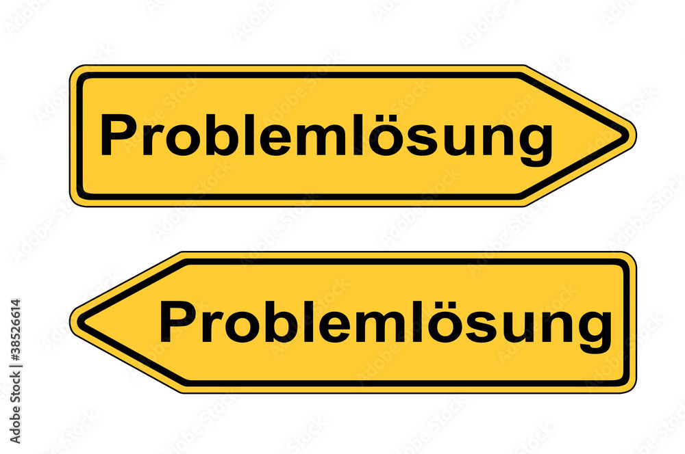 Umleitungsschild links rechts Problemlösung Umleitungsschild links rechts Problemlösung