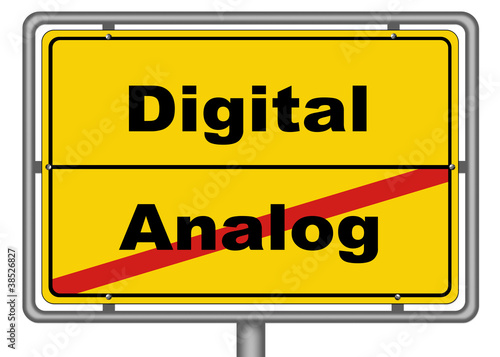 Ortsschild digital analog © AK-DigiArt