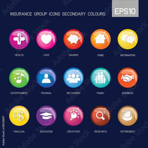 Circle - Insurance group icons secondary gradient colour