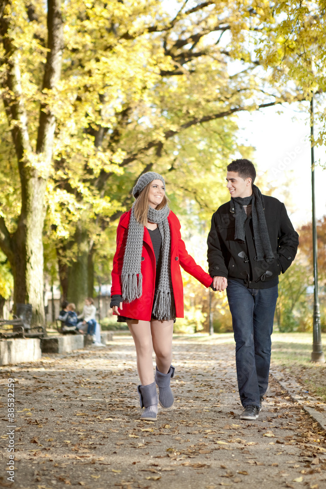 couple in love walking couple in love walking