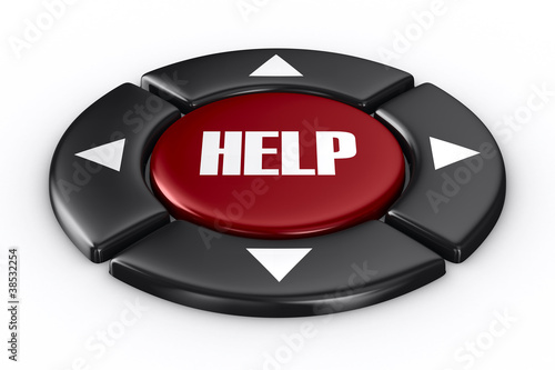 button help on white backgr...