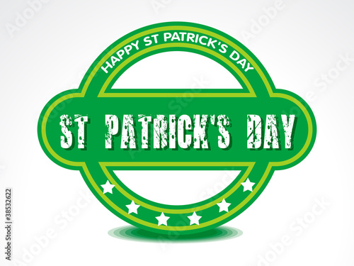 abstract sant patricks stamp