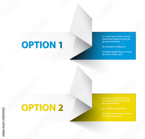 Set of Colorful Vector Sample option stickers