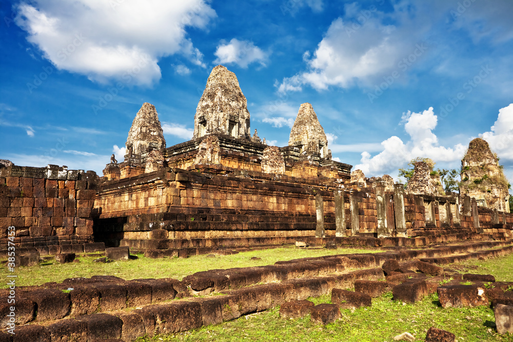 Ancient buddhist khmer temple in Angkor Wat complex Ancient buddhist khmer temple in Angkor Wat complex