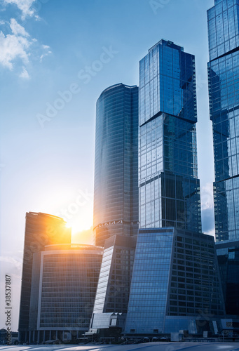 Modern skyscrapers business centre in Moscow