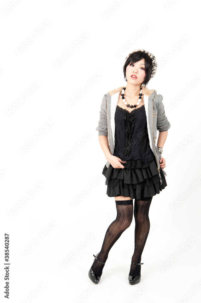 a portrait of fashionable asian woman a portrait of fashionable asian woman
