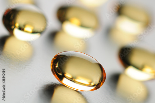 Omega 3 fish oil gel capsules