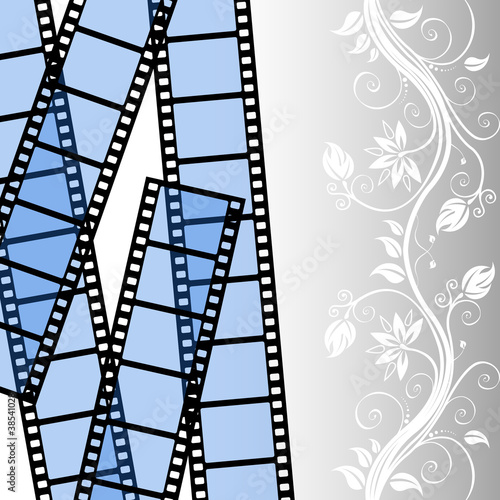 Film strip vector template