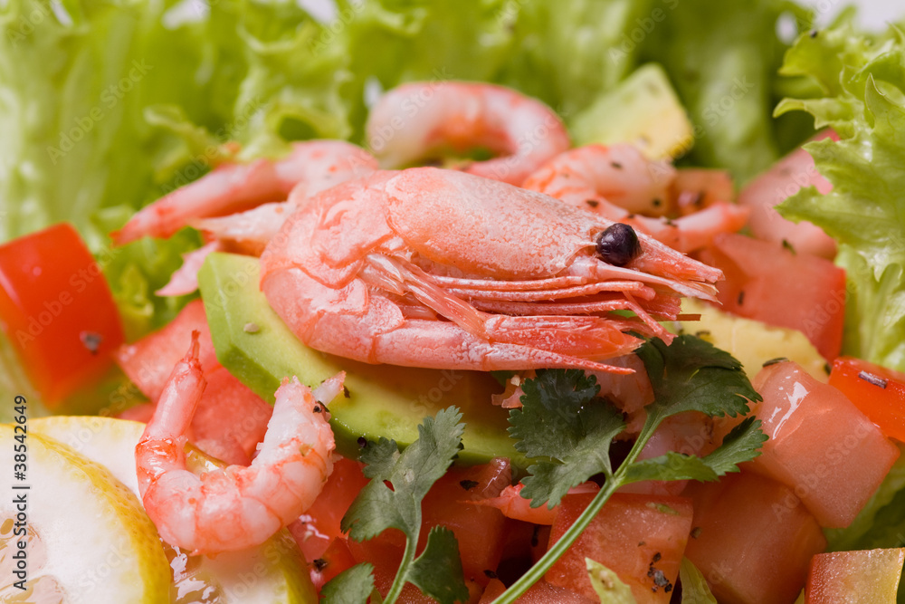 salad with shrimps and avocado salad with shrimps and avocado
