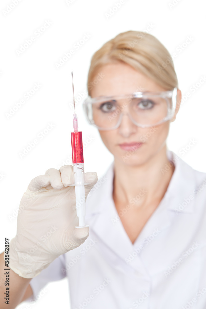 Confident doctor preparing injection Confident doctor preparing injection