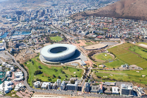 aerial view downtown of Cape Town, South Africa photo