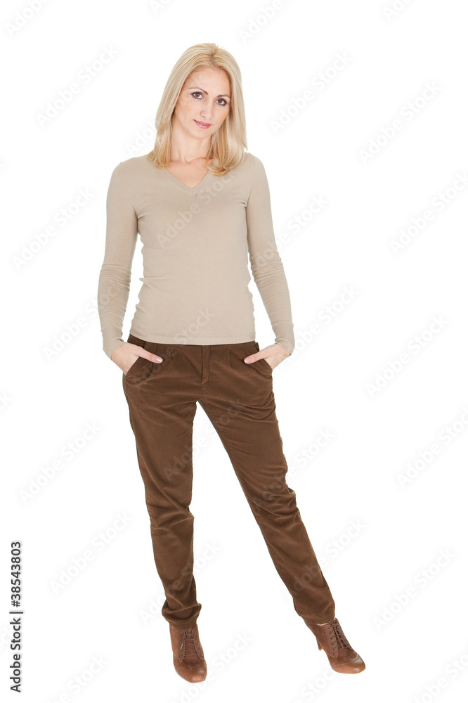 Φωτογραφία Portrait of beautiful woman in casual clothes