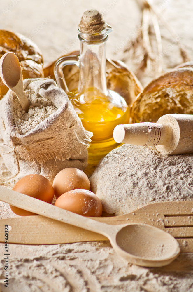 Fototapeta premium Cooking scene. kitchen equipment