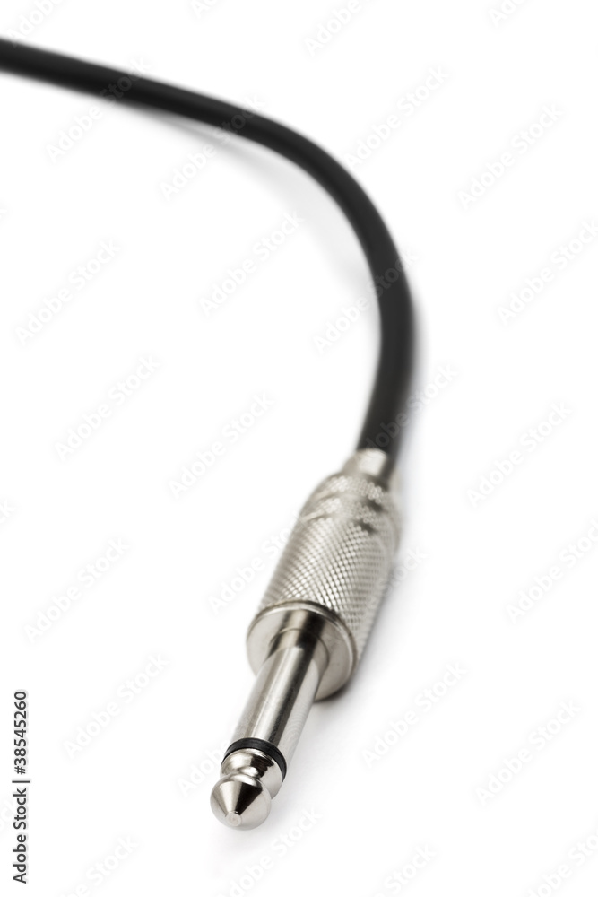 Macro of audio cable Macro of audio cable