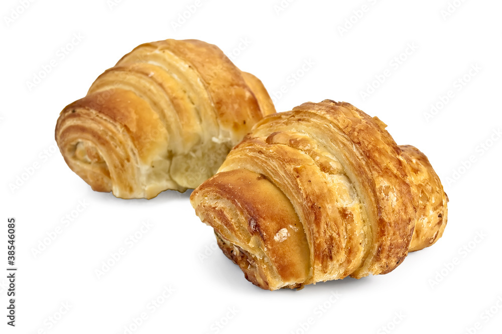 Two golden croissant Two golden croissant