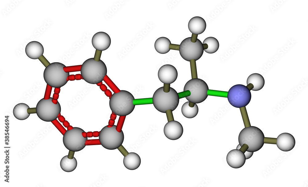 Methamphetamine molecular structure Methamphetamine molecular structure