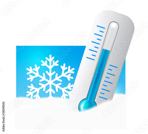Thermometer in the snow