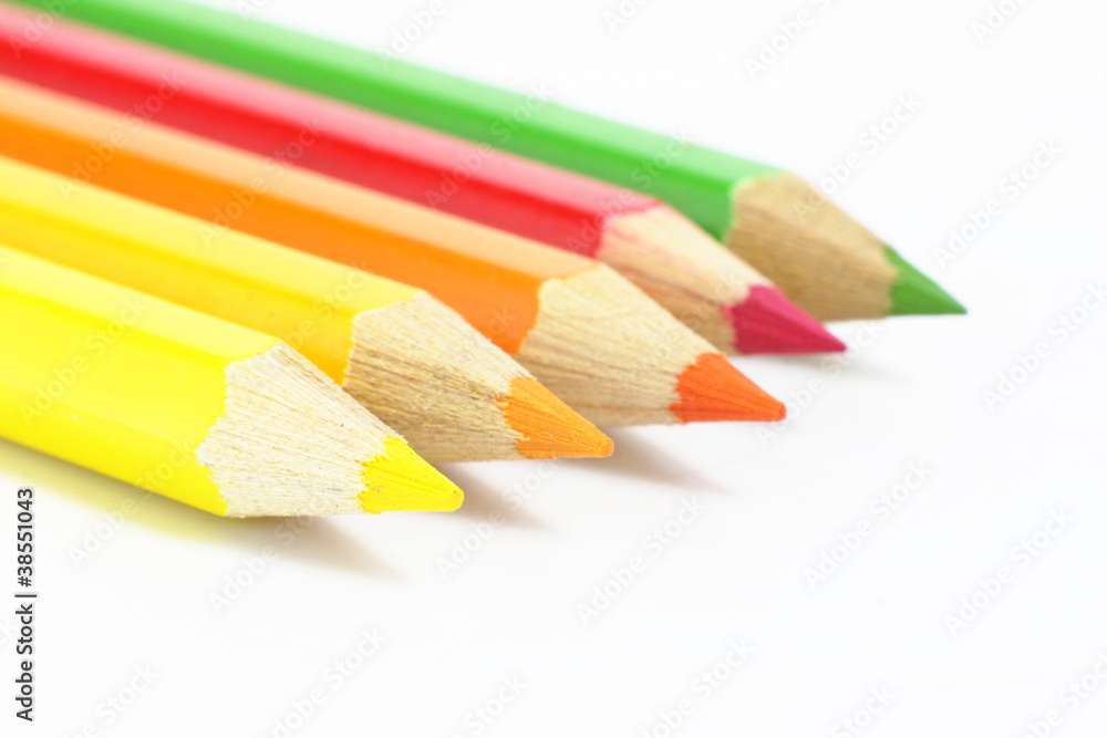 Color Pencils.Isolated on white background. Color Pencils.Isolated on white background.