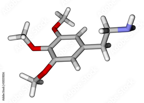 Psychedelic mescaline molecule
