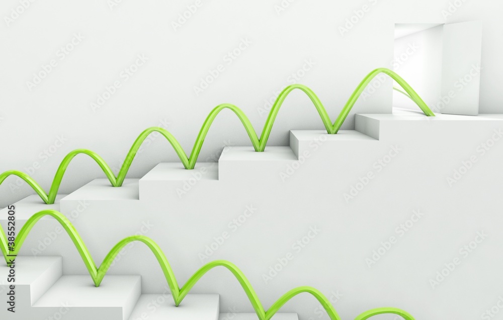 Stairs Way to Success, 3d business concept Stairs Way to Success, 3d business concept