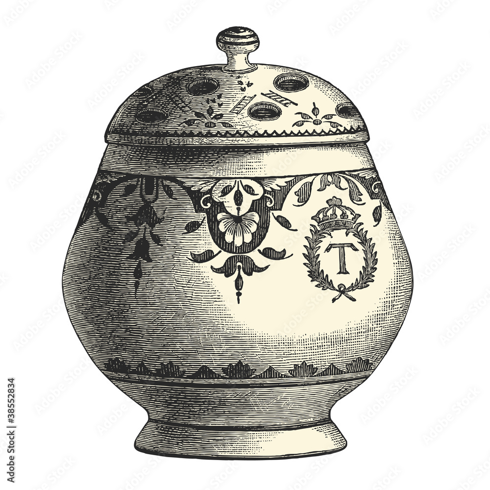 Pot en faïence de st-Cloud XVIIIème siècle