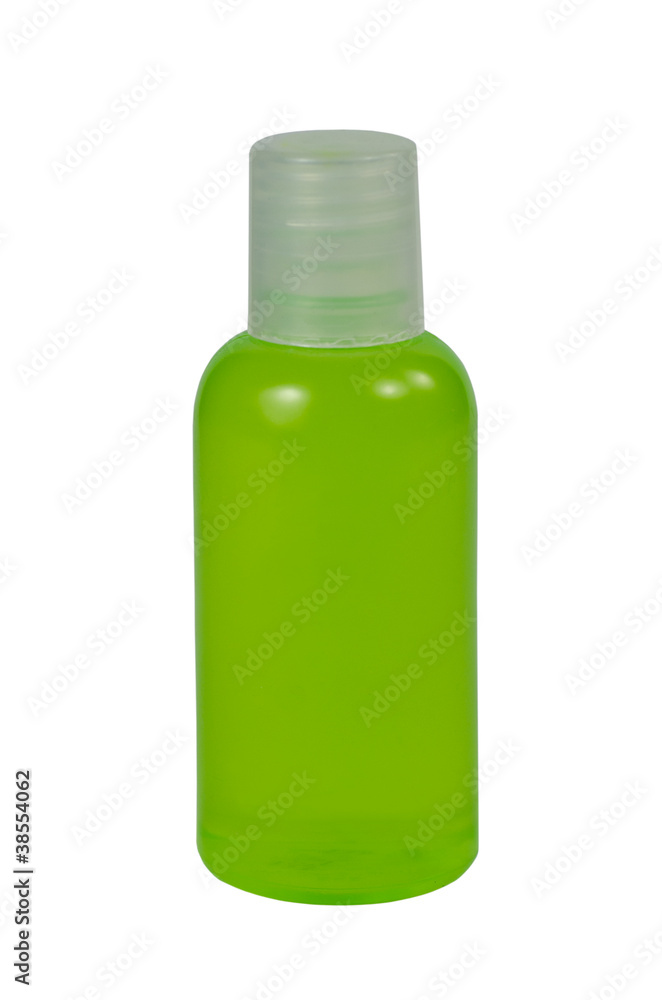 Plastic bottles for packaging liquid on white background. Plastic bottles for packaging liquid on white background.