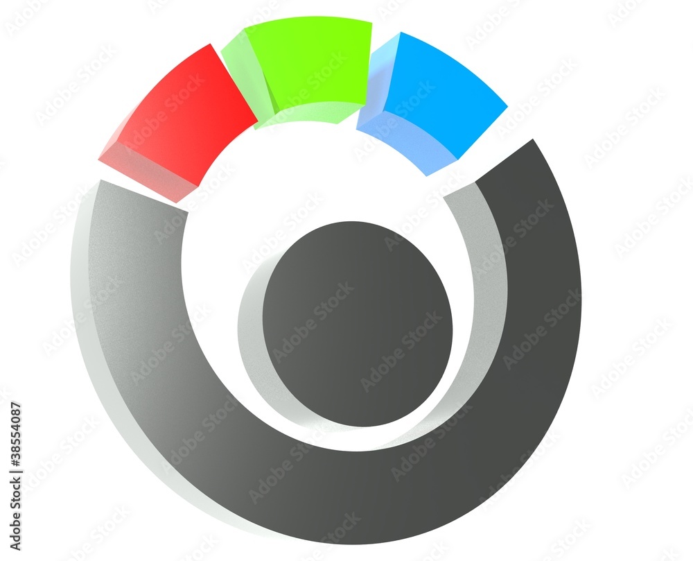 3d success icon with rgb symbol 3d success icon with rgb symbol