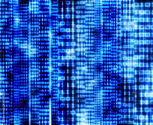 Abstract binary code  blue digital screen