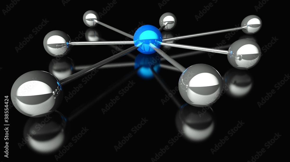 Obraz premium Abstract conception of network and communication 3d