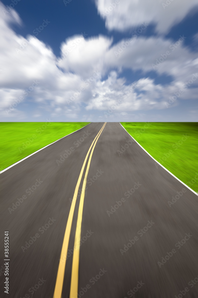 speed road with cloudy background speed road with cloudy background