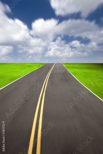 speed road with cloudy background © Tom Wang